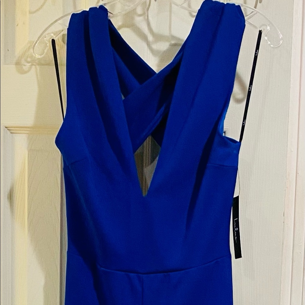 Blue pantsuit/romper by Lulus size Med